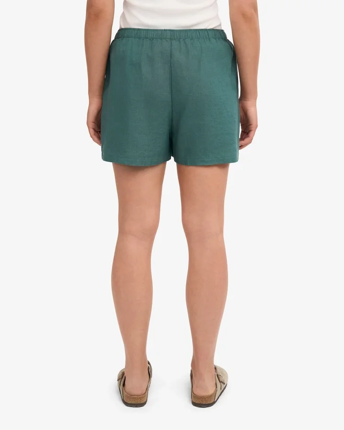 Shorts en lin - Vert océan