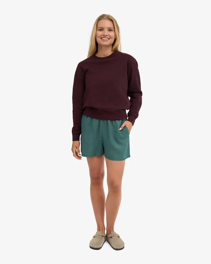 Shorts en lin - Vert océan