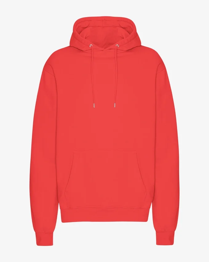 Sweat à capuche Classic Organic bio - Rouge mandarine