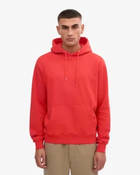 Sweat à capuche Classic Organic bio – Rouge mandarine