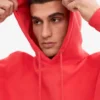 Sweat à capuche Classic Organic bio - Rouge mandarine