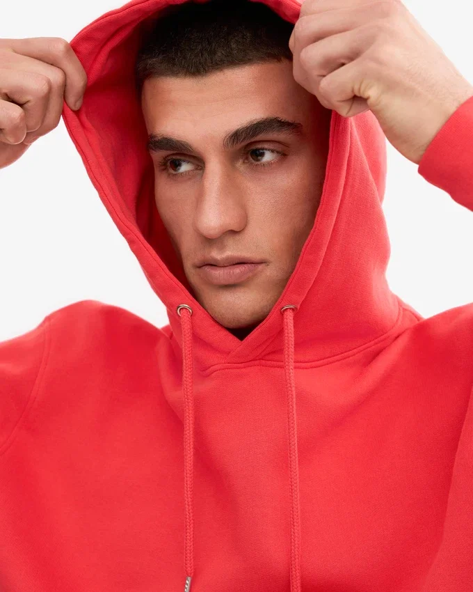 Sweat à capuche Classic Organic bio - Rouge mandarine