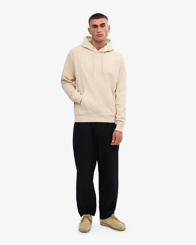 Sweat à capuche Classic Organic en coton bio - Blanc ivoire