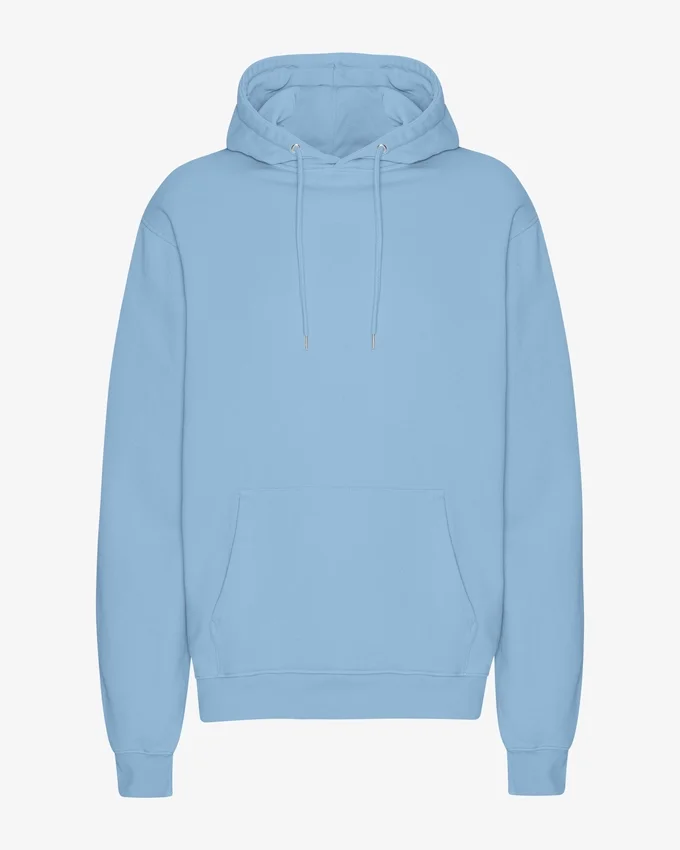 Sweat à capuche Classic Organic en coton bio – Bleu bord de mer