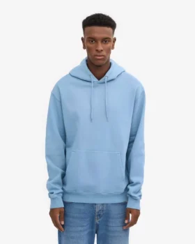 Sweat à capuche Classic Organic en coton bio – Bleu bord de mer