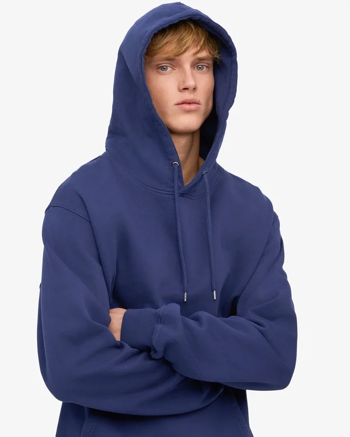 Sweat à capuche Classic Organic en coton bio - Bleu marine