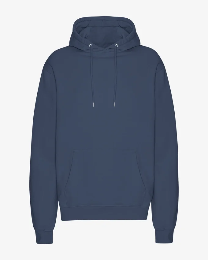 Sweat à capuche Classic Organic en coton bio - Bleu pétrole