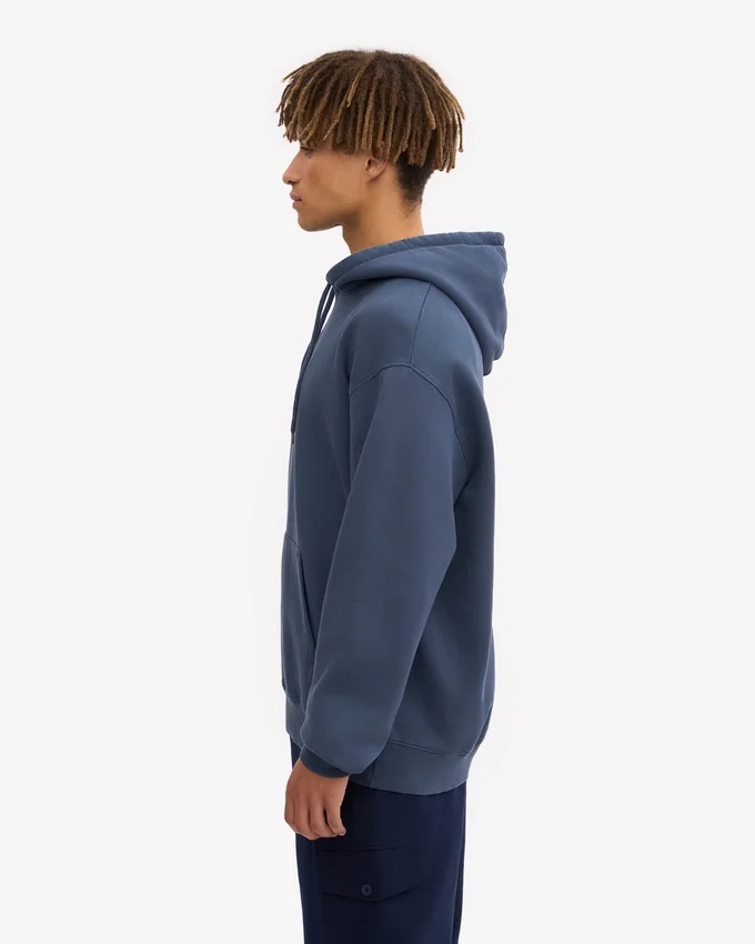 Sweat à capuche Classic Organic en coton bio - Bleu pétrole