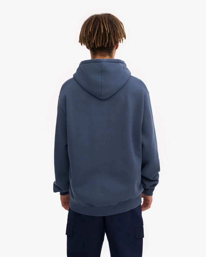 Sweat à capuche Classic Organic en coton bio - Bleu pétrole