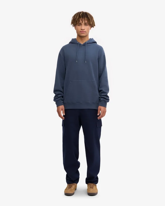 Sweat à capuche Classic Organic en coton bio - Bleu pétrole
