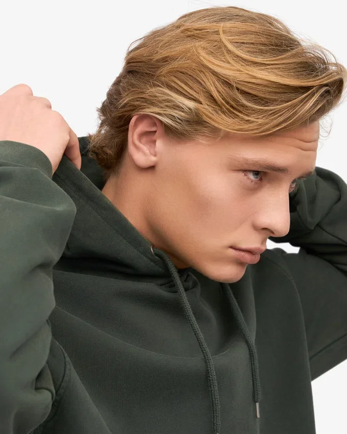 Sweat à capuche Classic Organic en coton bio - Forêt de minuit