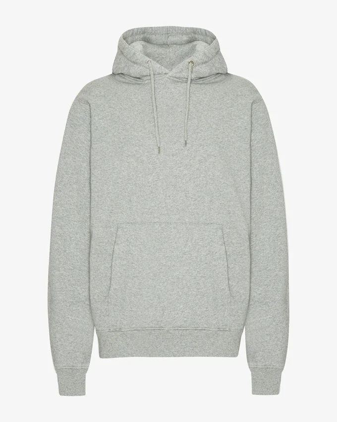 Sweat à capuche Classic Organic en coton bio - Gris chiné