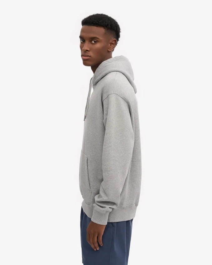 Sweat à capuche Classic Organic en coton bio - Gris chiné