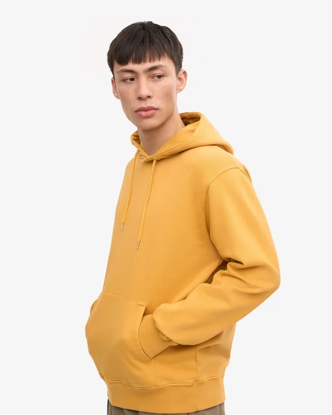 Sweat à capuche Classic Organic en coton bio - Jaune brûlé