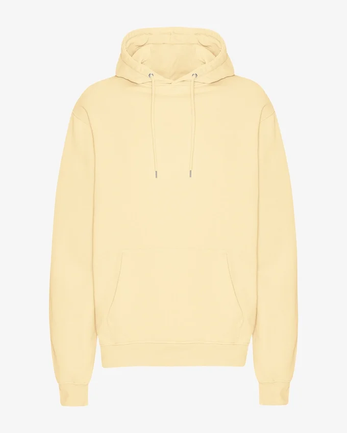 Sweat à capuche Classic Organic en coton bio - Jaune pâle