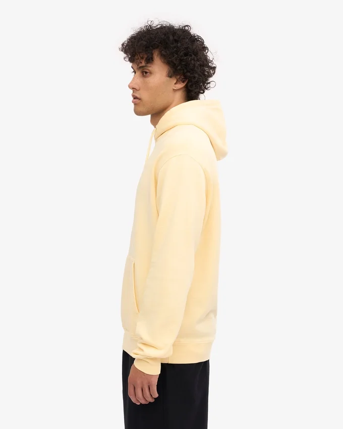 Sweat à capuche Classic Organic en coton bio - Jaune pâle