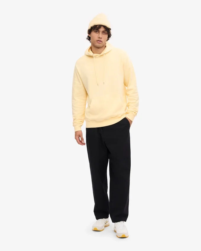 Sweat à capuche Classic Organic en coton bio - Jaune pâle