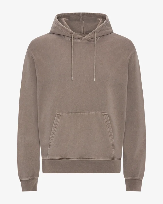 Sweat à capuche Classic Organic en coton bio - Kaki délavé