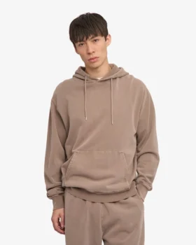 Sweat à capuche Classic Organic en coton bio – Kaki délavé