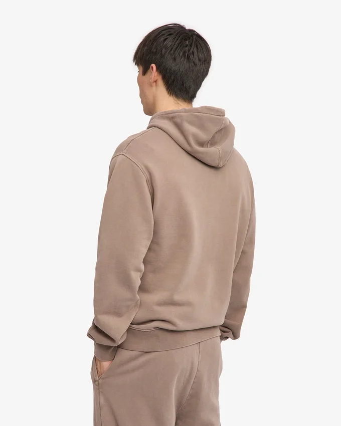 Sweat à capuche Classic Organic en coton bio - Kaki délavé