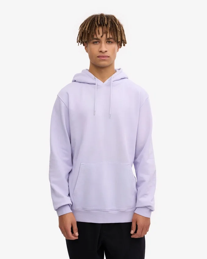 Sweat à capuche Classic Organic en coton bio - Lavande pâle