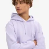 Sweat à capuche Classic Organic en coton bio - Lavande pâle
