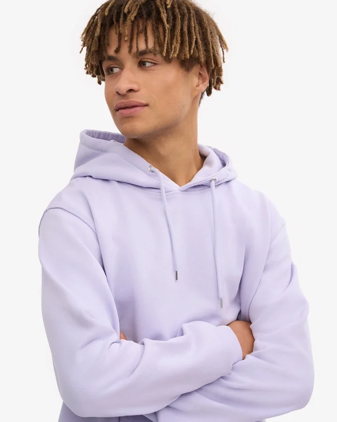Sweat à capuche Classic Organic en coton bio - Lavande pâle