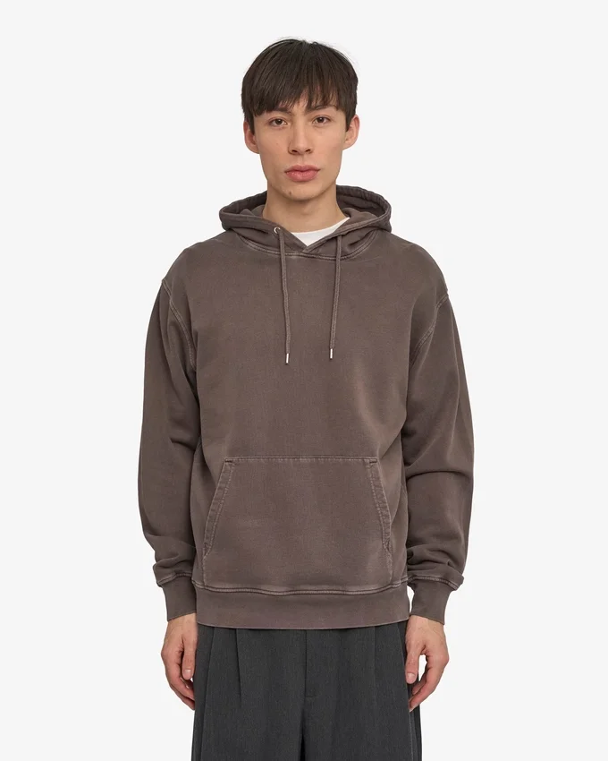 Sweat à capuche Classic Organic en coton bio - Marron délavé