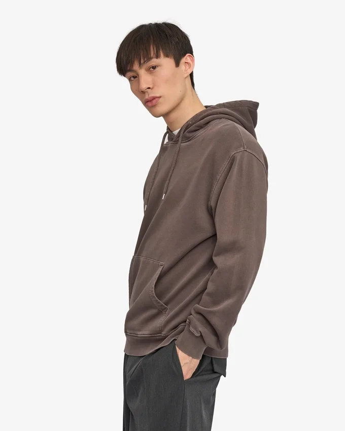 Sweat à capuche Classic Organic en coton bio - Marron délavé