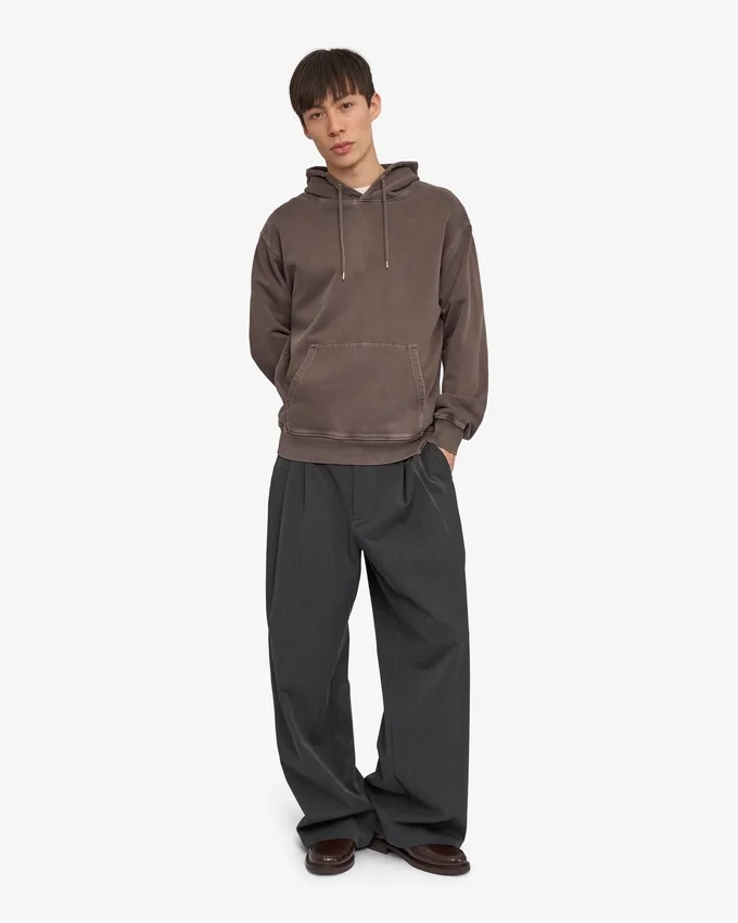 Sweat à capuche Classic Organic en coton bio - Marron délavé