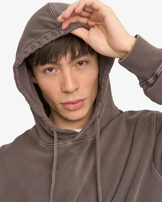 Sweat à capuche Classic Organic en coton bio - Marron délavé
