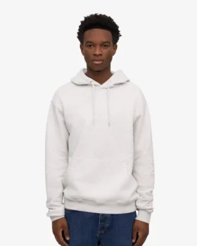 Sweat à capuche Classic Organic en coton bio – Mélange neige