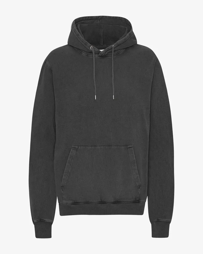 Sweat à capuche Classic Organic en coton bio - Noir délavé