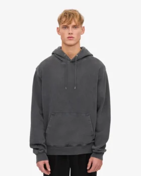 Sweat à capuche Classic Organic en coton bio – Noir délavé