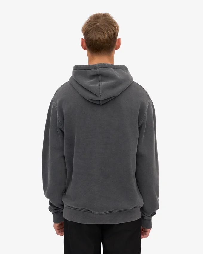 Sweat à capuche Classic Organic en coton bio - Noir délavé