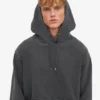 Sweat à capuche Classic Organic en coton bio - Noir délavé