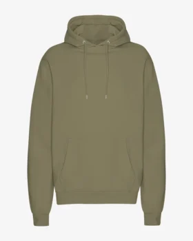 Sweat à capuche Classic Organic en coton bio - Olive poussiéreux