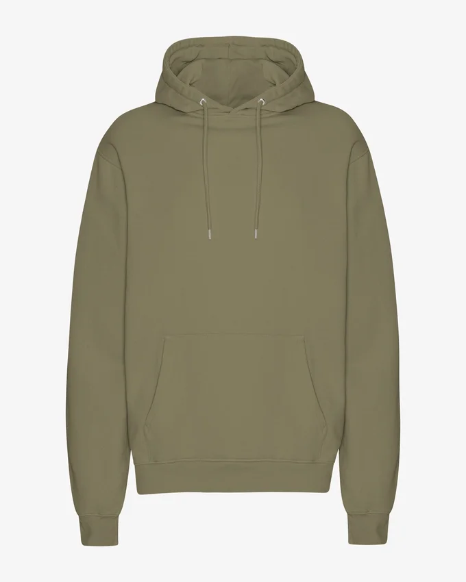 Sweat à capuche Classic Organic en coton bio - Olive poussiéreux