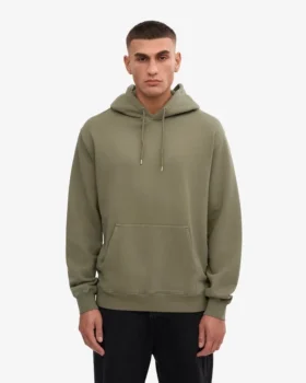 Sweat à capuche Classic Organic en coton bio – Olive poussiéreux