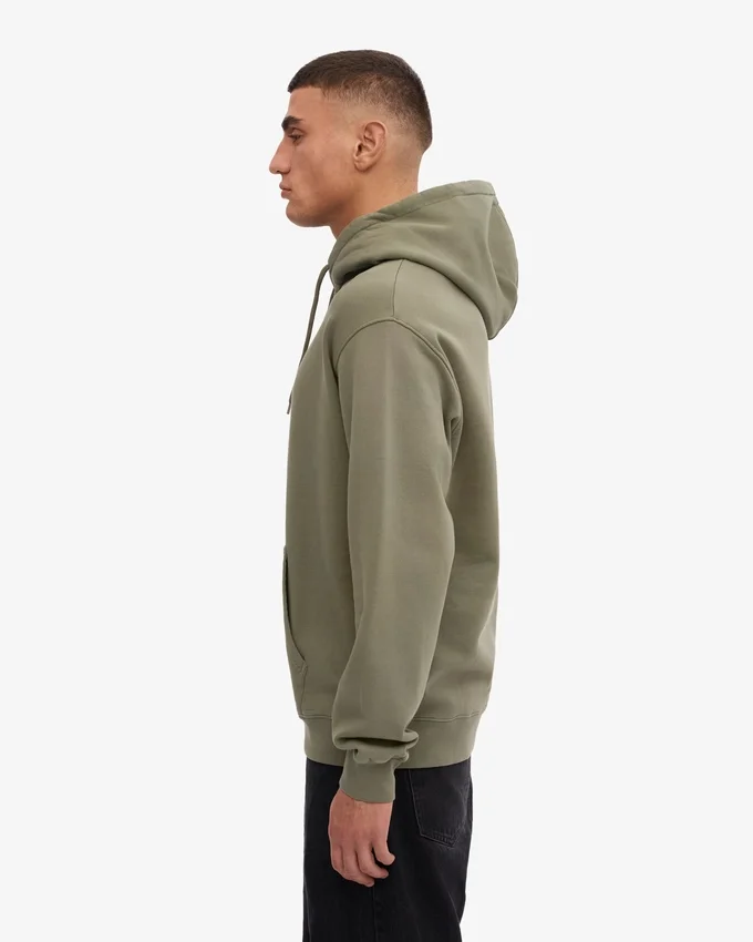 Sweat à capuche Classic Organic en coton bio - Olive poussiéreux