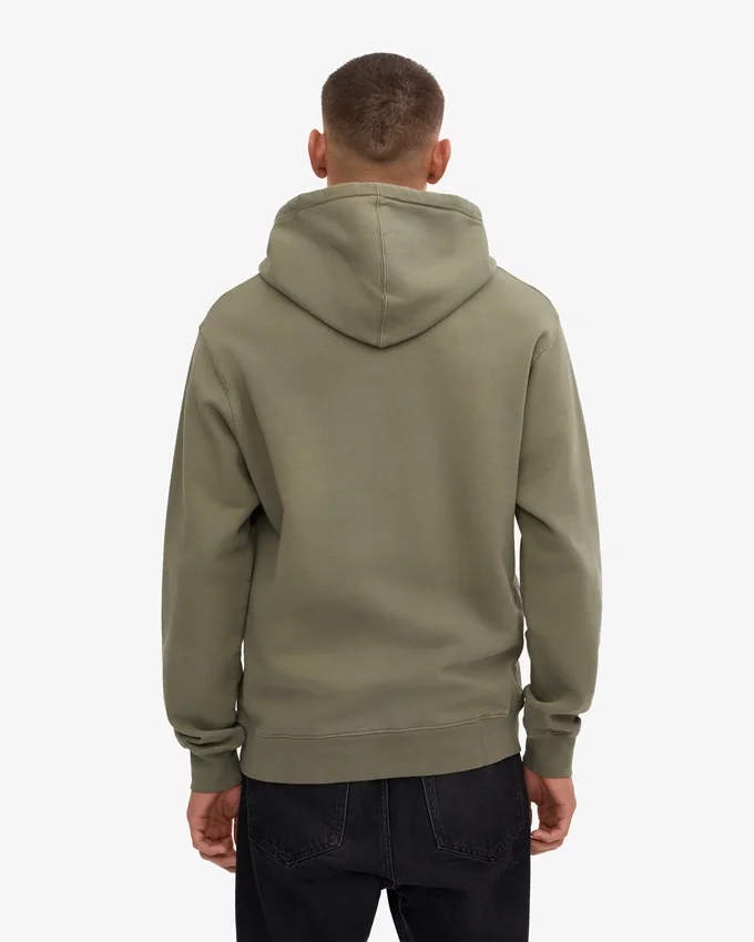 Sweat à capuche Classic Organic en coton bio - Olive poussiéreux