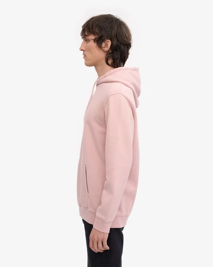 Sweat à capuche Classic Organic en coton bio - Rose délavé