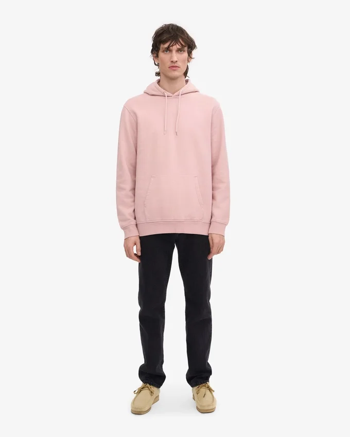 Sweat à capuche Classic Organic en coton bio - Rose délavé
