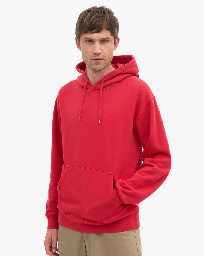 Sweat à capuche Classic Organic en coton bio - Rouge écarlate