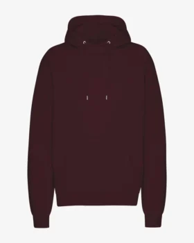 Sweat à capuche Classic Organic en coton bio - Rouge sang de bœuf