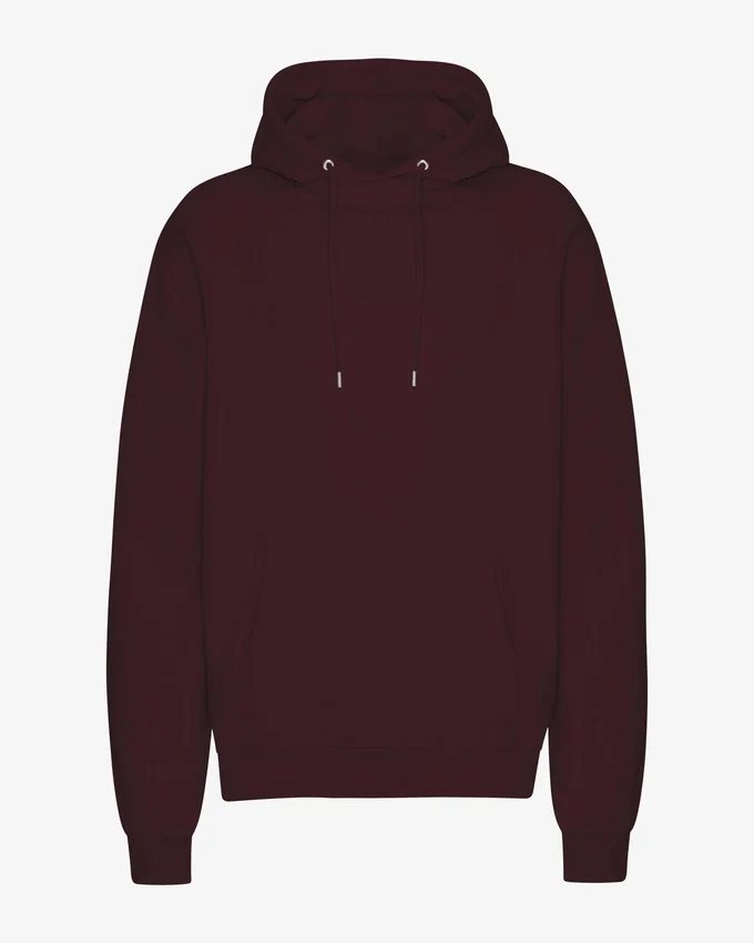 Sweat à capuche Classic Organic en coton bio - Rouge sang de bœuf