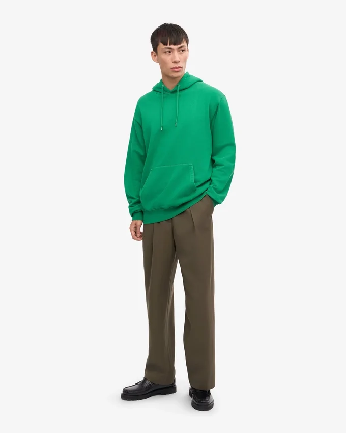 Sweat à capuche Classic Organic en coton bio - Vert Kelly