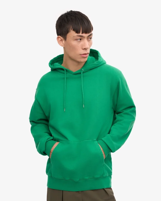 Sweat à capuche Classic Organic en coton bio - Vert Kelly