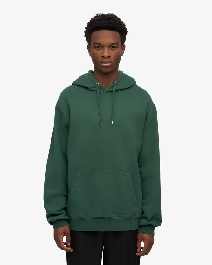 Sweat à capuche Classic Organic en coton bio - Vert émeraude