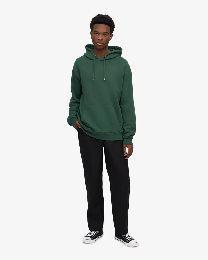 Sweat à capuche Classic Organic en coton bio - Vert émeraude